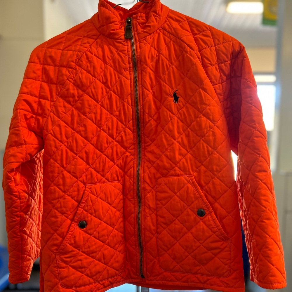 Polo by Ralph Lauren Orange Quilted Kids Jacket